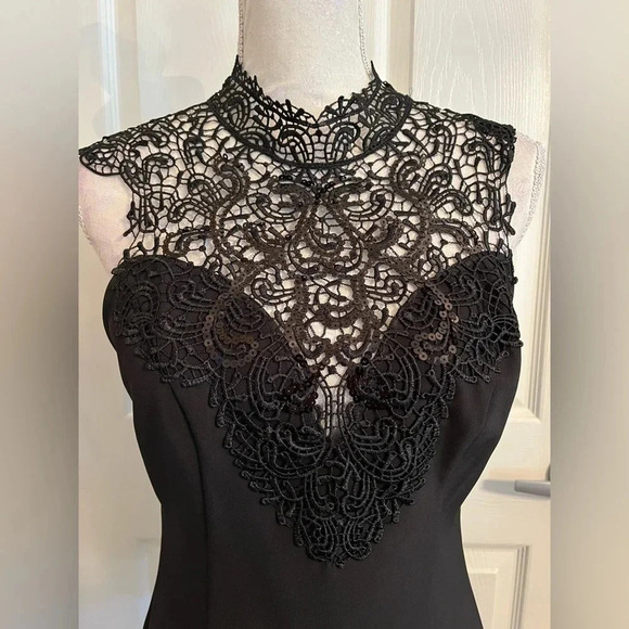 Bebe Crochet Sequence‎ Designed Black Top Medium - Picture 6 of 10